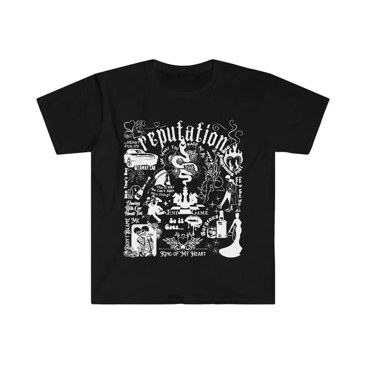 Reputazione Snake Tshirt Ts Red Taylor Eras Tour Swifty Fan Album Concert Tee