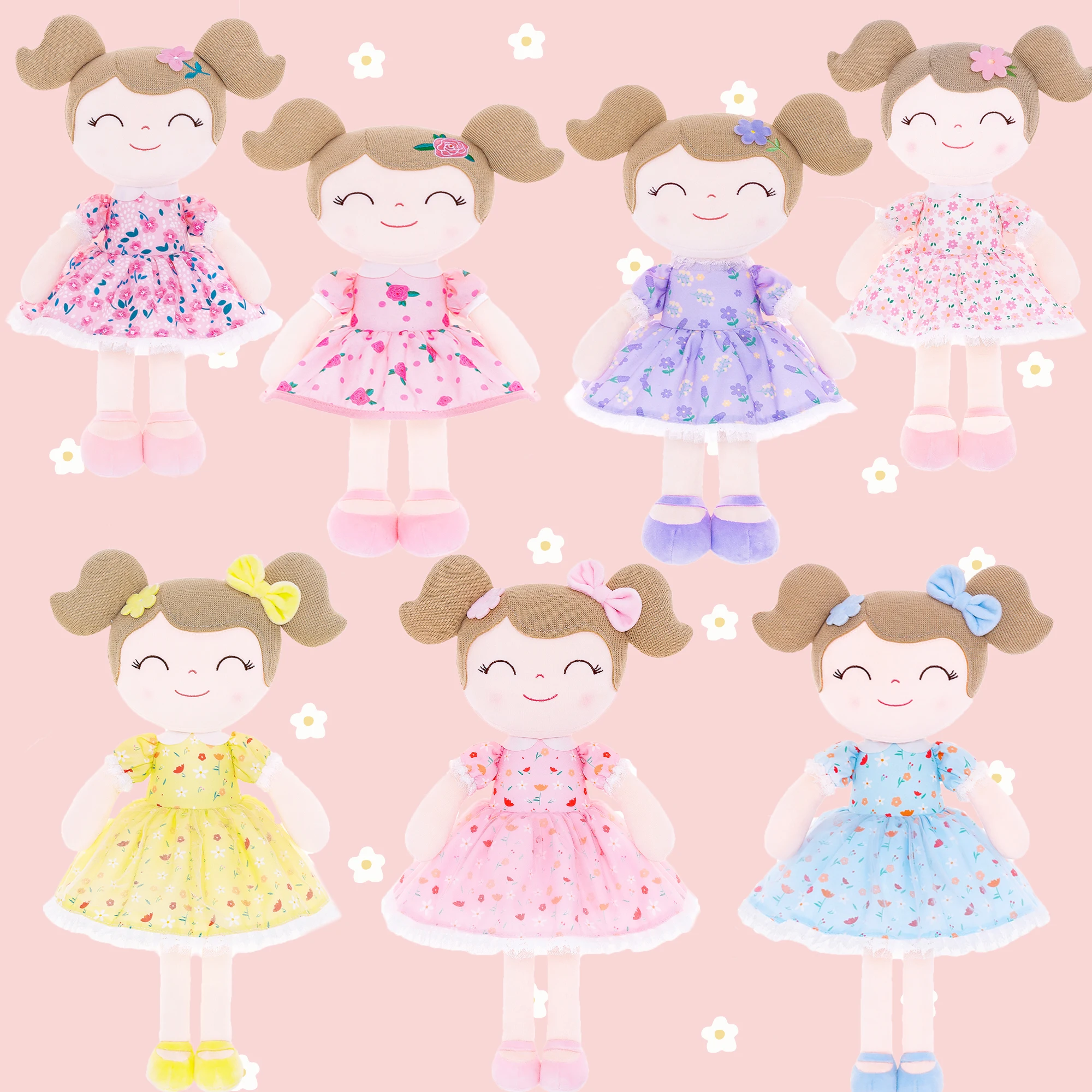 Gloveleya Dolls Spring Girls Peluche Doll Baby Girl Gifts Peluche Per Ragazza Toddler Peluche Baby Ragdoll