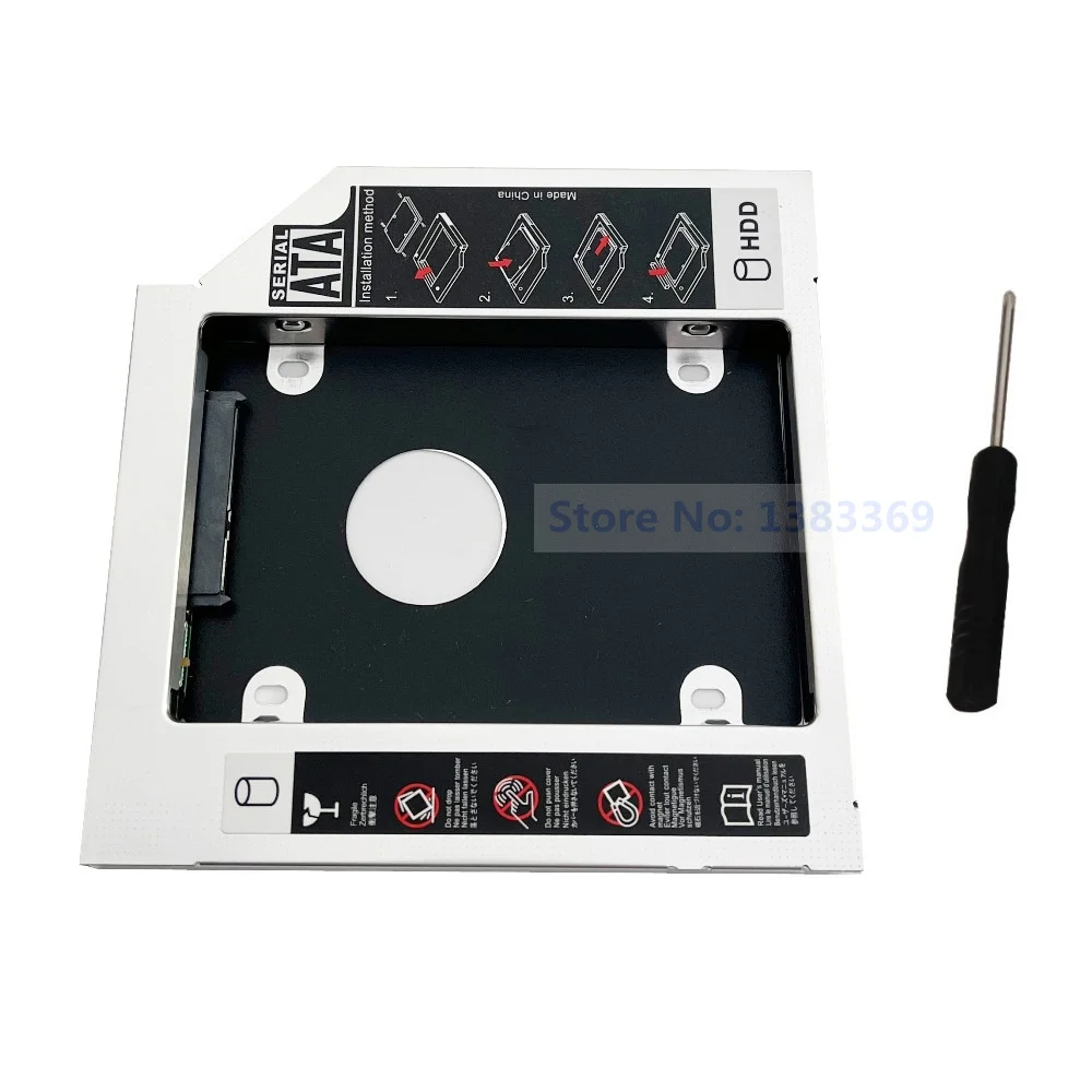 Nigudeyang 12.7Mm 2Nd Second 2.5 "Hdd Ssd Hard Drive Optical Bay Caddy Frame Adapter Staffa Per Samsung R519 R522 R523 R528