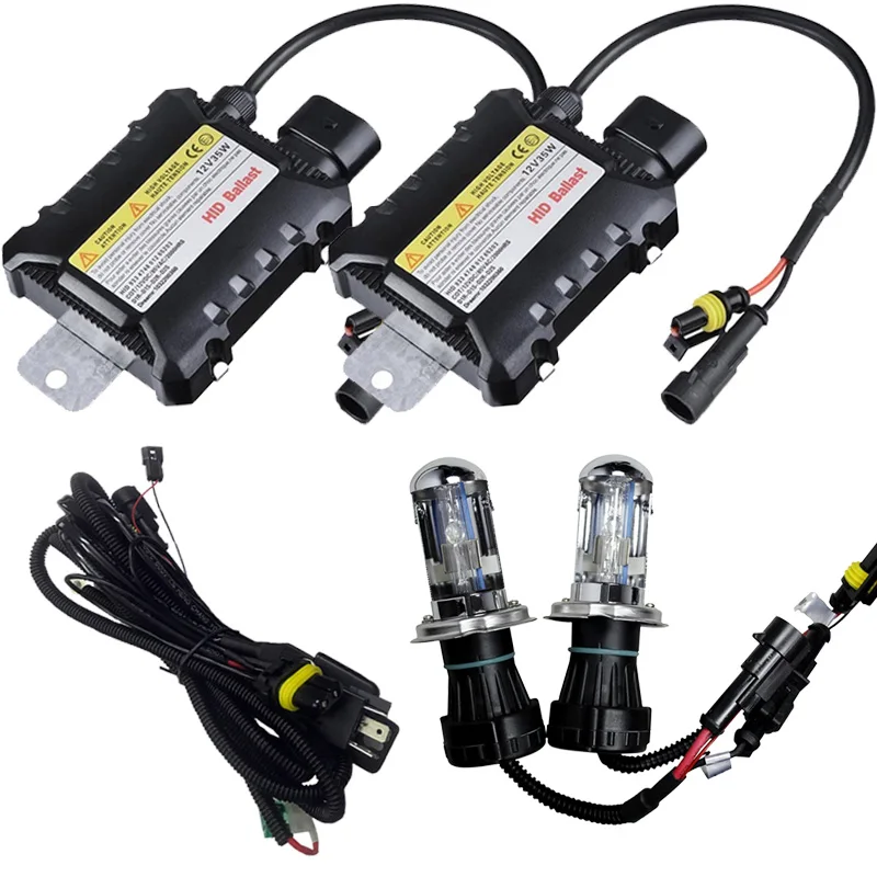1Set 35W Dc 12V H4 Bi Xenon Hid Kit H4-3 Bi Xenon H4 Hi/Lo Bixenon H4 Kit 35W 9007 9004 H13 Bi-Xeno 35W Lampada Allo Xeno 3000K H4