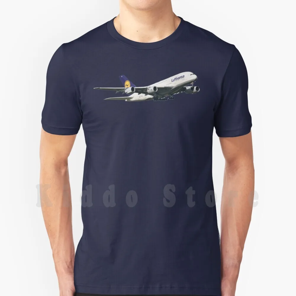 A380 T-Shirt Da Uomo In Cotone E Cotone S - 6Xl Avion A380 Aircraft Iveco