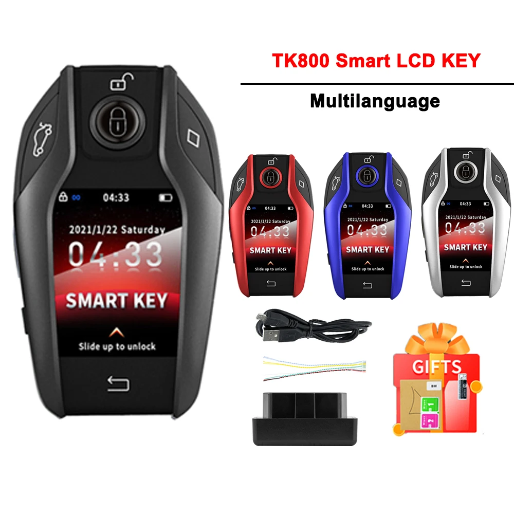 Yiqixin Obd Universale Modificato Lcd Tk800 Smart Key Per Mercedes-Benz Bmw Buick Audi Cadillac Lexus Land Rover Kia Toyota Remote