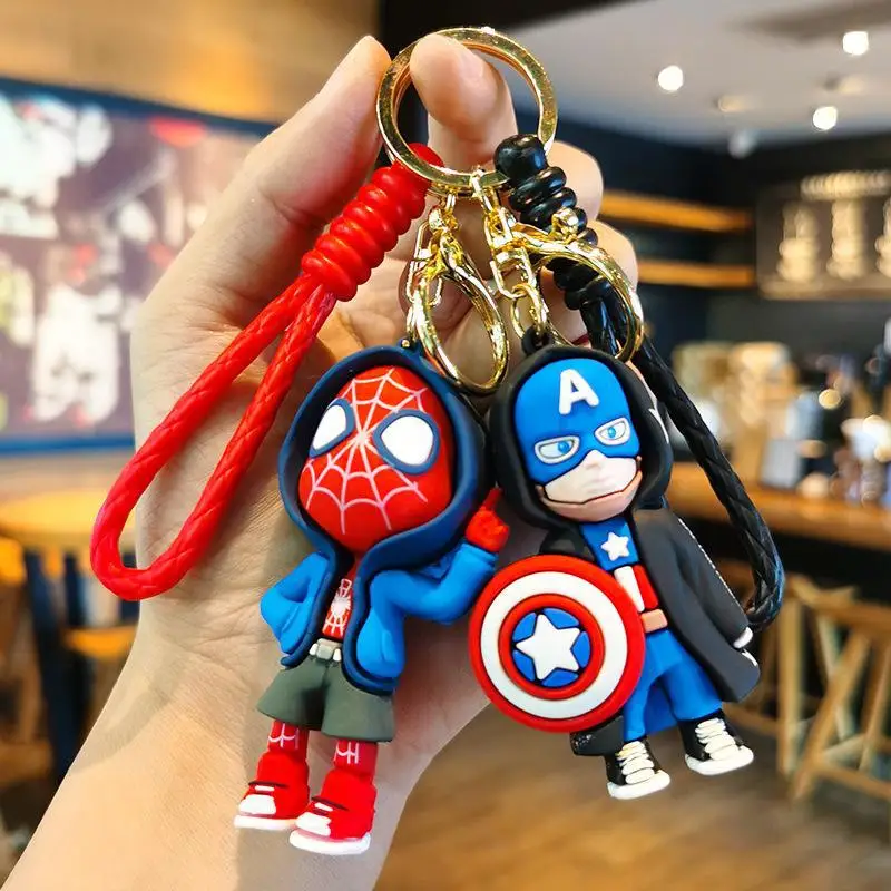 Cartoon Captain America Spider-Man Iron Man Portachiavi Bag Doll Pendant Holiday Piccoli Regali All'Ingrosso