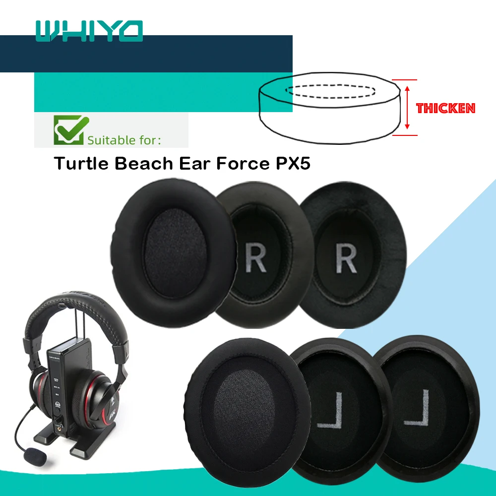 Cuscinetti Auricolari Di Ricambio Whiyo Per Turtle Beach Ear Force Px5 Cuffie Cuscino Auricolari In Velluto Cuffie