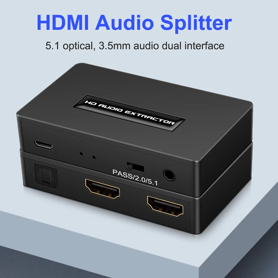 Estrattore Audio Hdmi Toslink Ottico Spdif + 3.5Mm Audio Embedder 1080P 3D Suit Per Laptop Xbox Fire Stick