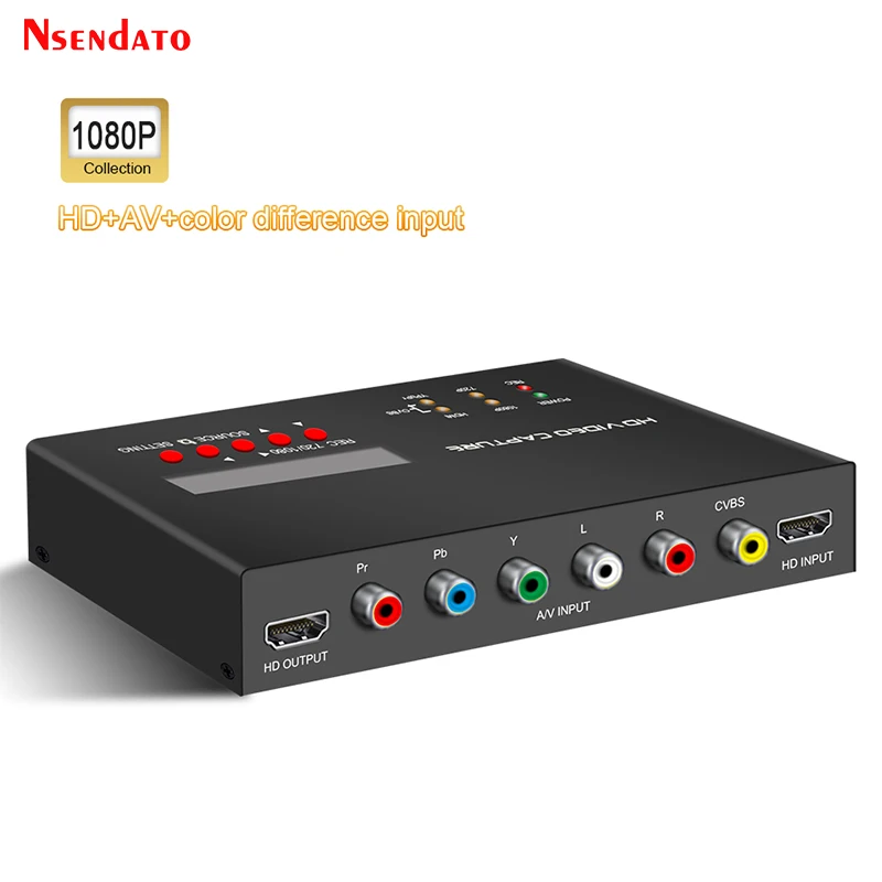 Ezcap283S 1080P Hdmi Av Ypbpr Video Game Capture Card Recorder Box Con Display Lcd Per La Registrazione Programmata Per Switch Ps4 Xbox