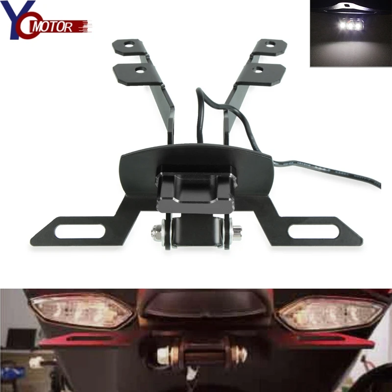 Per Yamaha Tmax T-Max 530 Tmax Tmax 530 2017 2018 Del Nuovo Motociclo Fender Eliminator Targa Staffa Di Supporto Con Led Luce