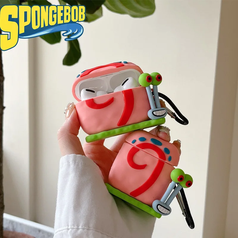Anime Spongebob Gary Cartoon 3D Custodia In Silicone Per Apple Airpods 2 1 Pro 3 2023 Nuova Cover Per Cuffie Bluetooth Fundas Per Airpod