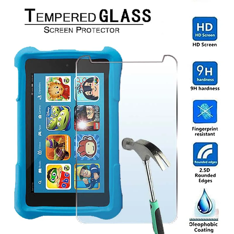 Per Kindle Fire 7 Kids Edition (2017)-9H Premium Tablet Pellicola Proteggi Schermo In Vetro Temperato