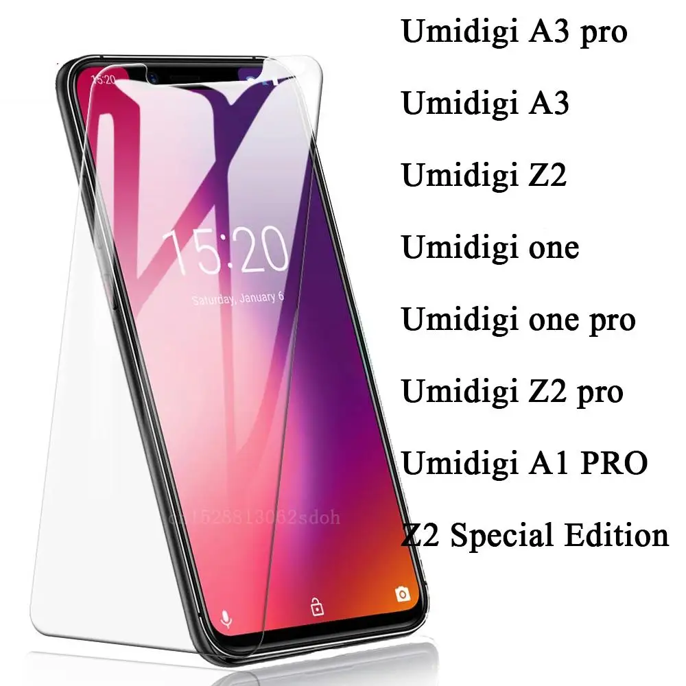 Per Umidigi A3 Pro Z2 A1 One Pro Vetro Temperato 9H 2.5D Premium Pellicola Della Protezione Dello Schermo Per Umidigi Z2 Edizione Speciale