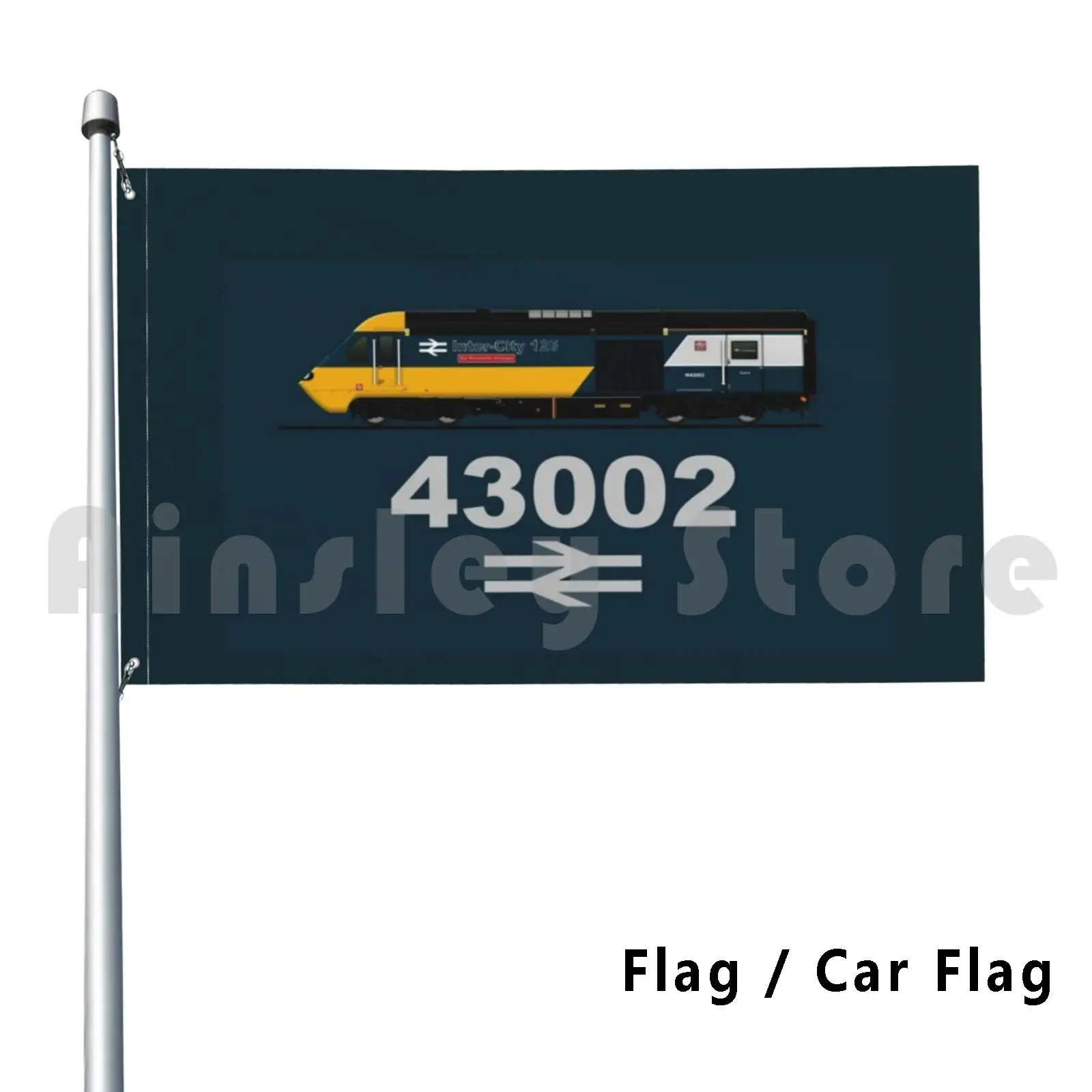 Intercity 125 Flag Car Flag Funny Intercity 125 Inter City 125 Class 43 43002 253001 Hst High Speed