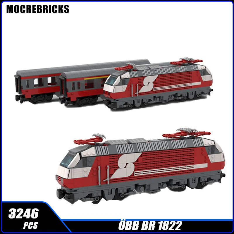 High-Tech Eurocity Passenger Train Moc Building Block Intercity Electric Locomotiva Carrozza Set Assemblaggio Modello Boy Brick Toys