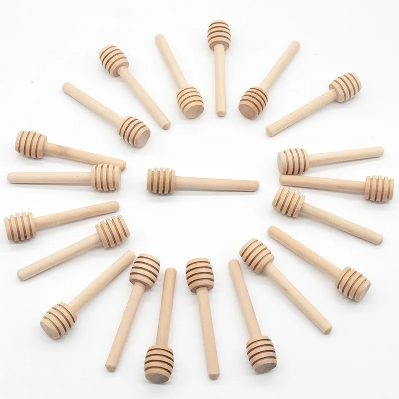 50Pcs 8 Cm10Cm Agitatore In Legno Con Bastoncino Di Miele Take Honey Stick Milk Tea Coffee Jam Agitatore In Legno