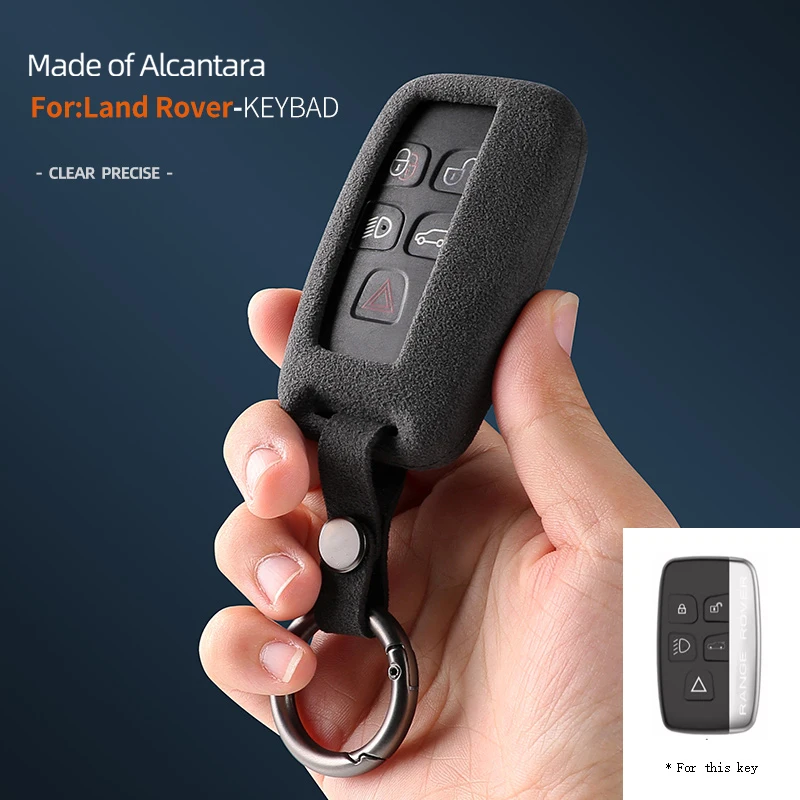 Alcantara Car Key Case Cover Key Caver Per Land Rover Range Rover Discovery Sport Freelander 2 Velar Evoque