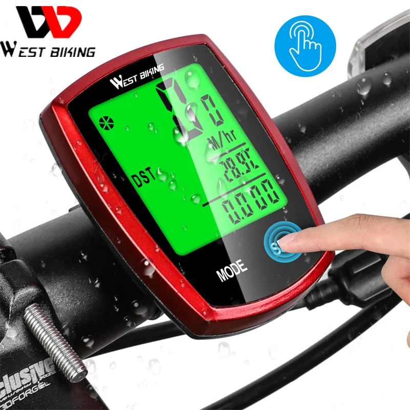 West Biking Bike Mini Computer Contachilometri Wireless Ciclismo Cronometro Misurabile Impermeabile Mtb Road Bike Tachimetro Cablato