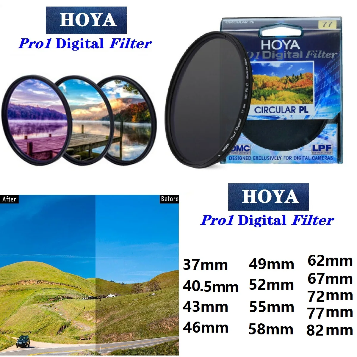 Filtro Per Lenti Protettive Polarizzatore Circolare Cpl Digitale Hoya Cpl Pro1 Per Fotocamera Reflex
