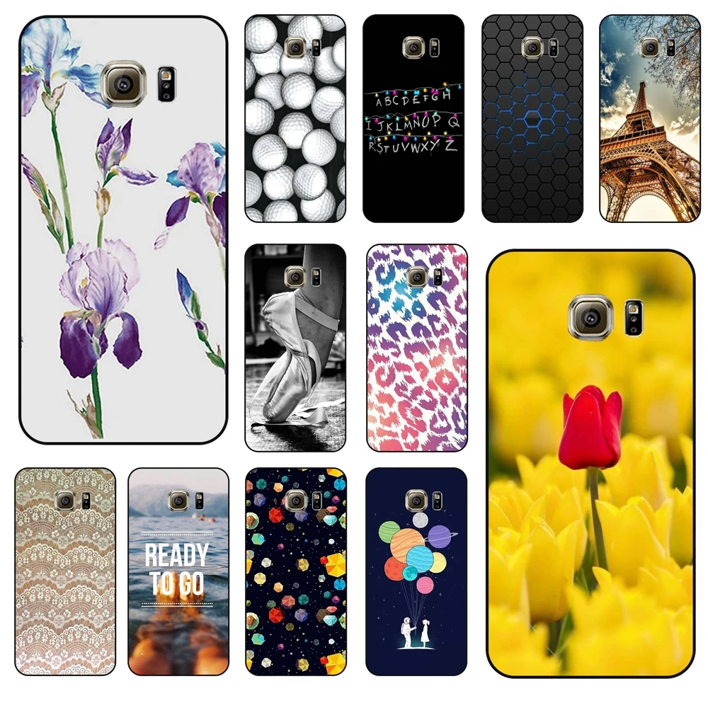 Black Funda Painting Etui Trend Per Samsung Galaxy S6 Top Detailed Popular Case Acheter Animal Per Samsung Galaxy S6 Black