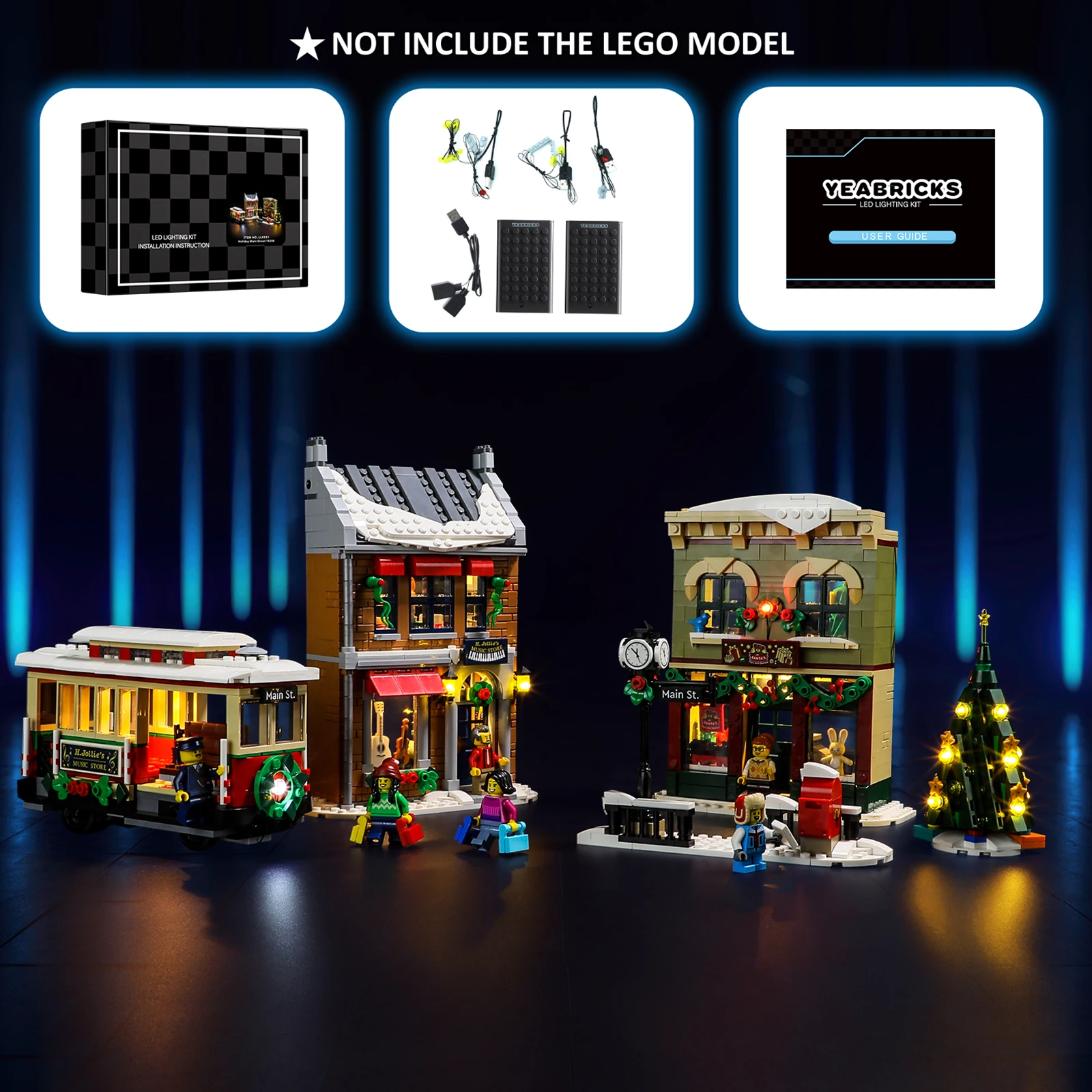 Joy Mags Led Light Kit Per Il 10308 Holiday Main Street Building Blocks Set (Non Includere Il Modello) Giocattoli In Mattoni Per Bambini