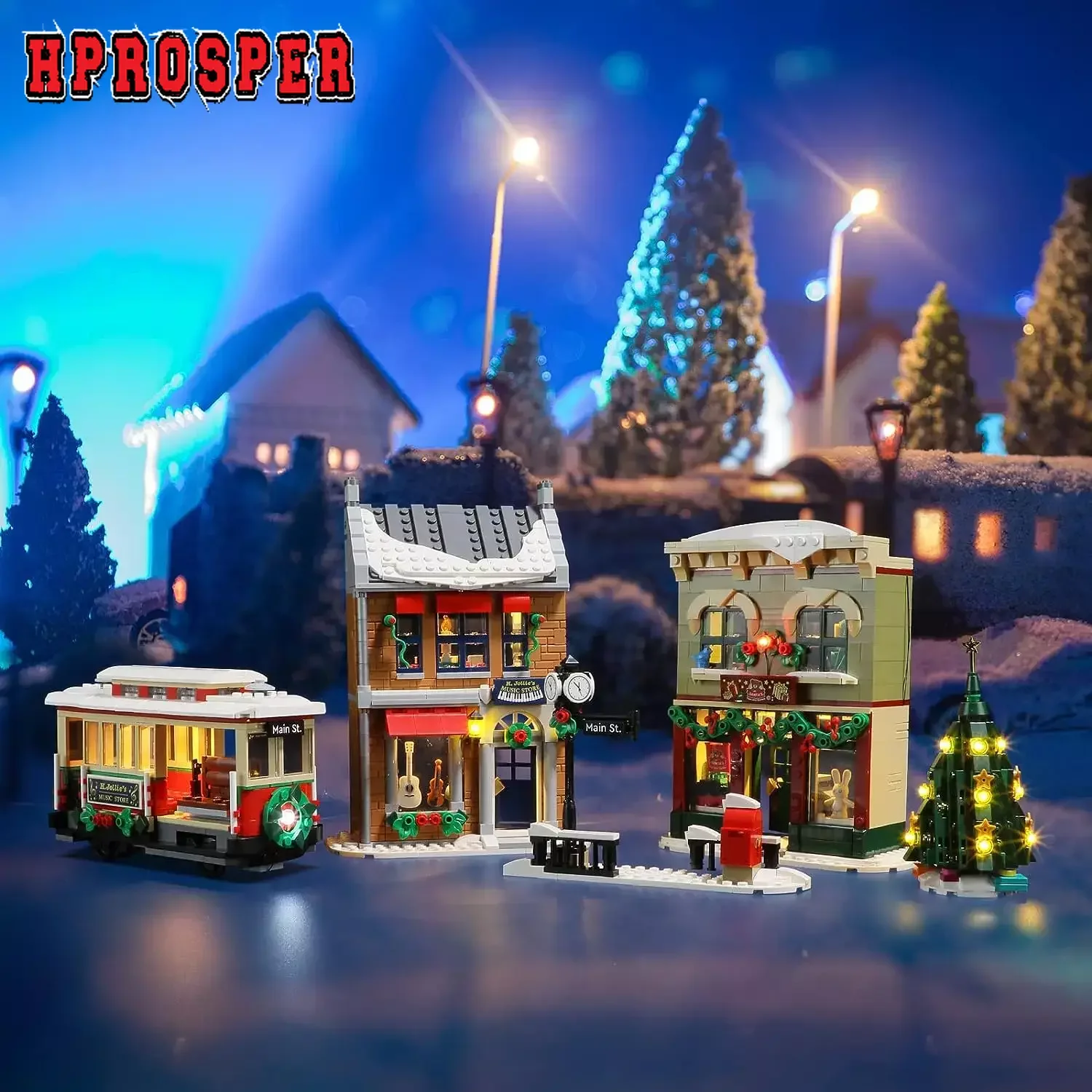 Hprosper 5V Led Light Per 10308 Holiday Main Street Lampada Decorativa Con Scatola Batteria (Non Includere Blocchi Di Costruzione Lego)