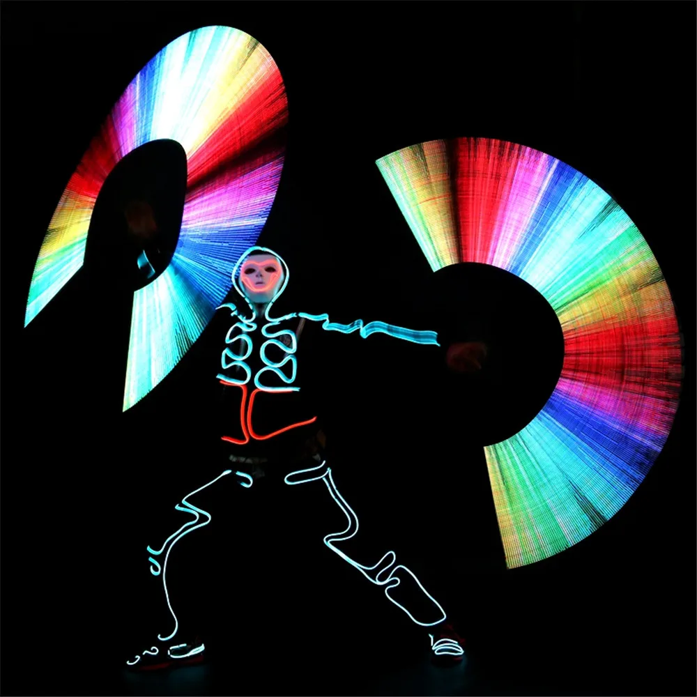 Magicool Rgb Led Guanti Laser Gypsophila Coppia Costumi Da Ballo Multicolori Party Music Festival Live Lazer Flash Puntelli Da Dito