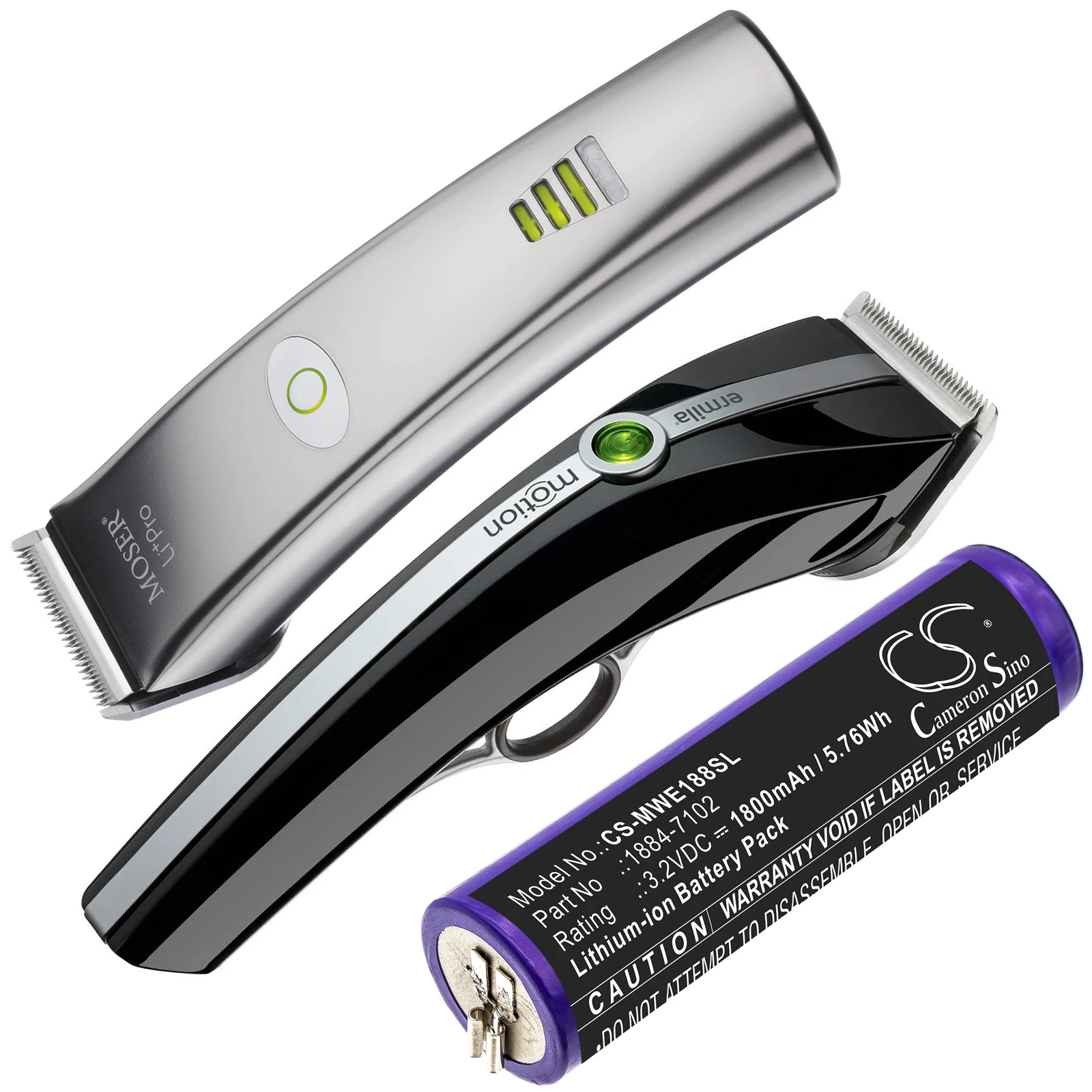 1800Mah Moser 1884-7102 Batteria Per Ermila 1885 Motion Wahl 1884 Li + Pro 1884 Li + Pro Wahl Ermila 1884 Ermila 1885 Ermila 1884 Wah