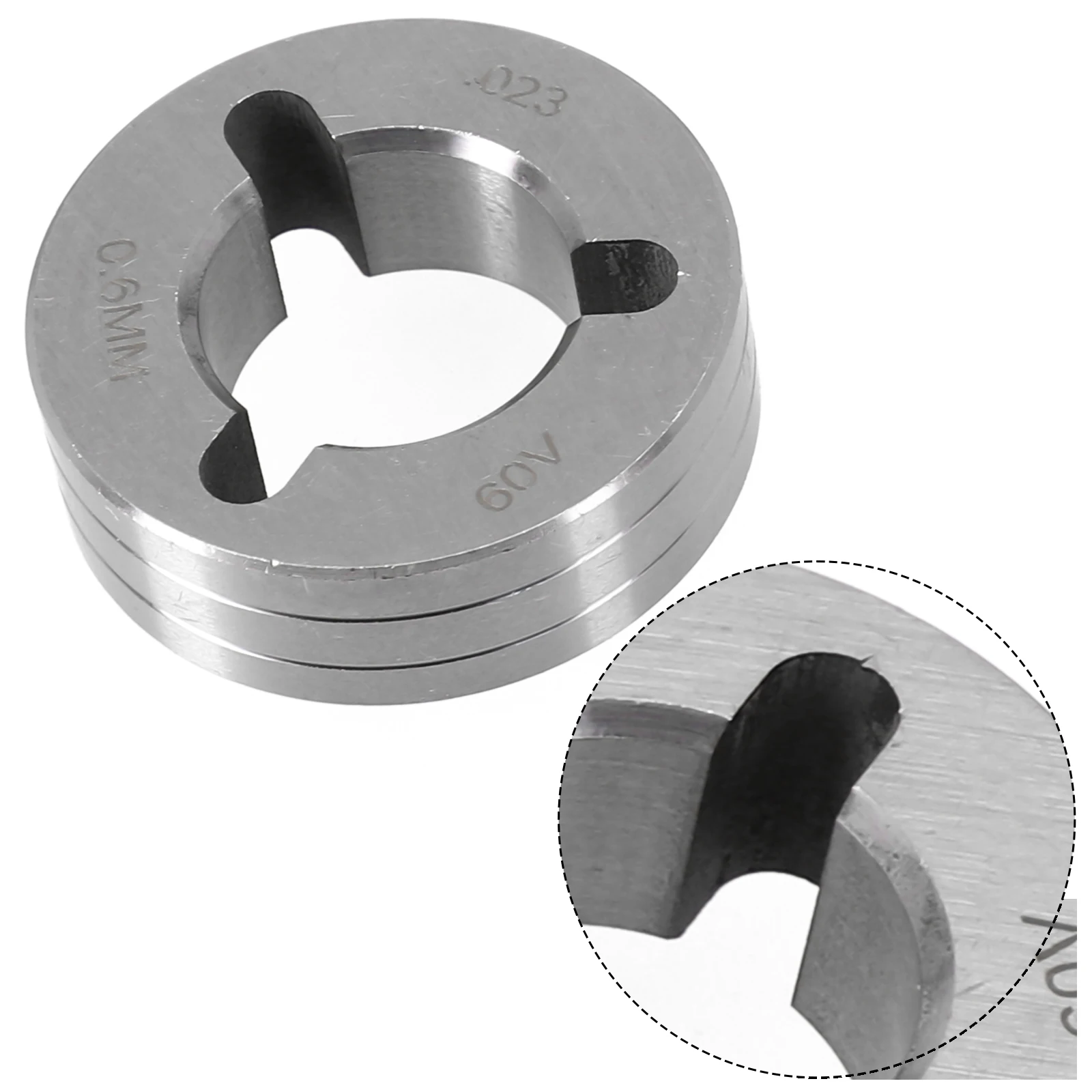 1 Pz Drive Rolls Zigrinato V Groove Per Miller Mig Welder Wire Feeder .030 .035 .045 Cuscinetto Acciaio Zigrinato Scanalatura Parti Di Saldatura