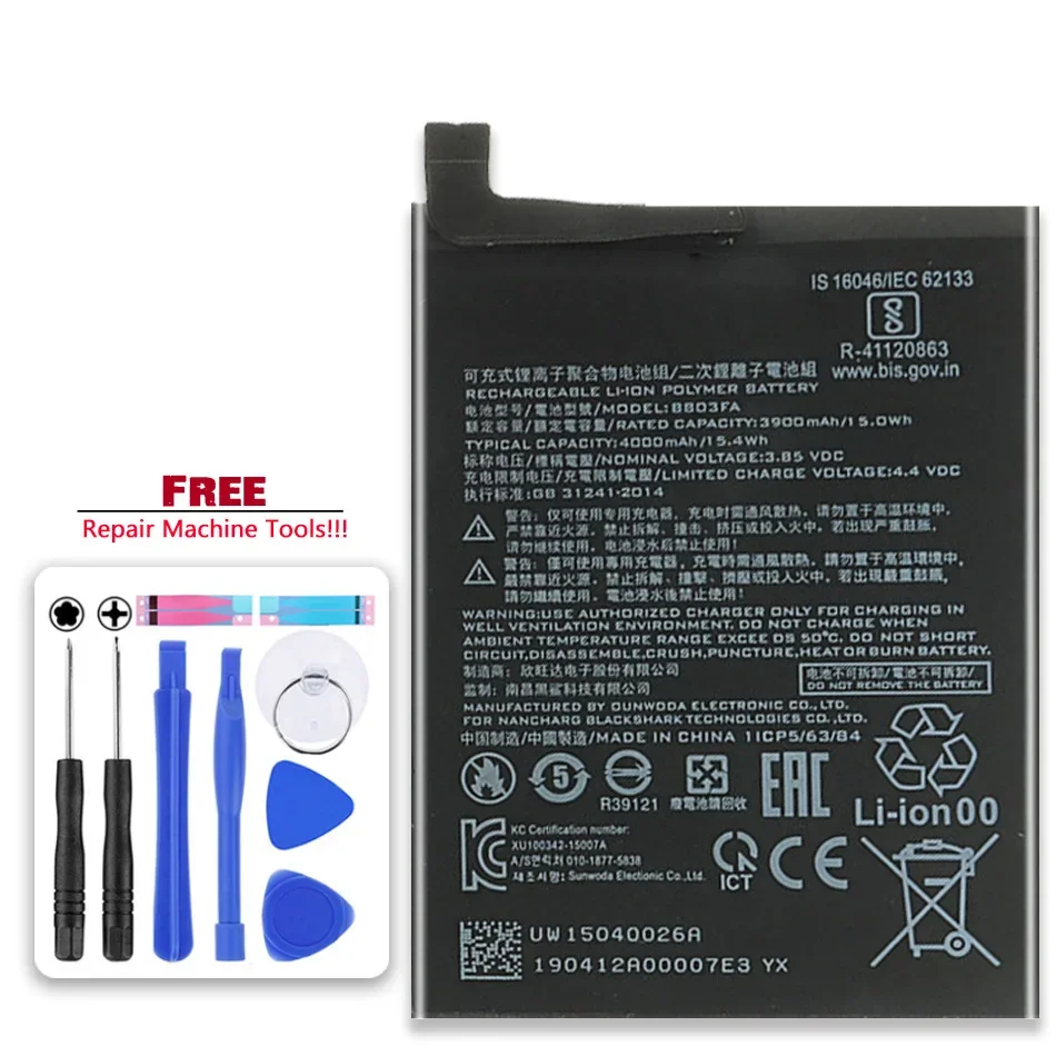 Batteria 4000Mah Per Xiaomi Black Shark 2 Pro Shark2 Black Shark2 Pro Bb03Fa + Tools