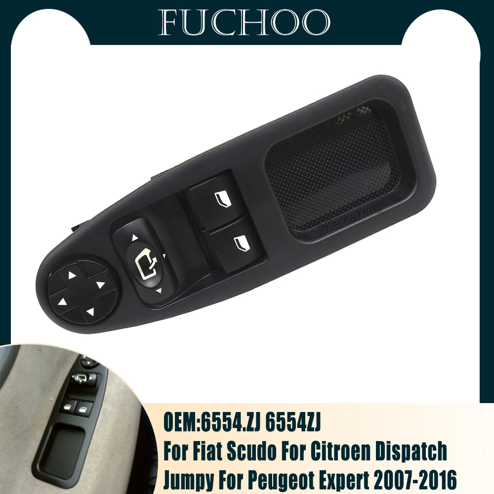 Accessori Per Auto Controllo Interruttore Alzacristallo Elettrico 6554.Zj Per Fiat Scudo Citroen Jumpy Citroen Dispatch Peugeot Expert Master 07-16