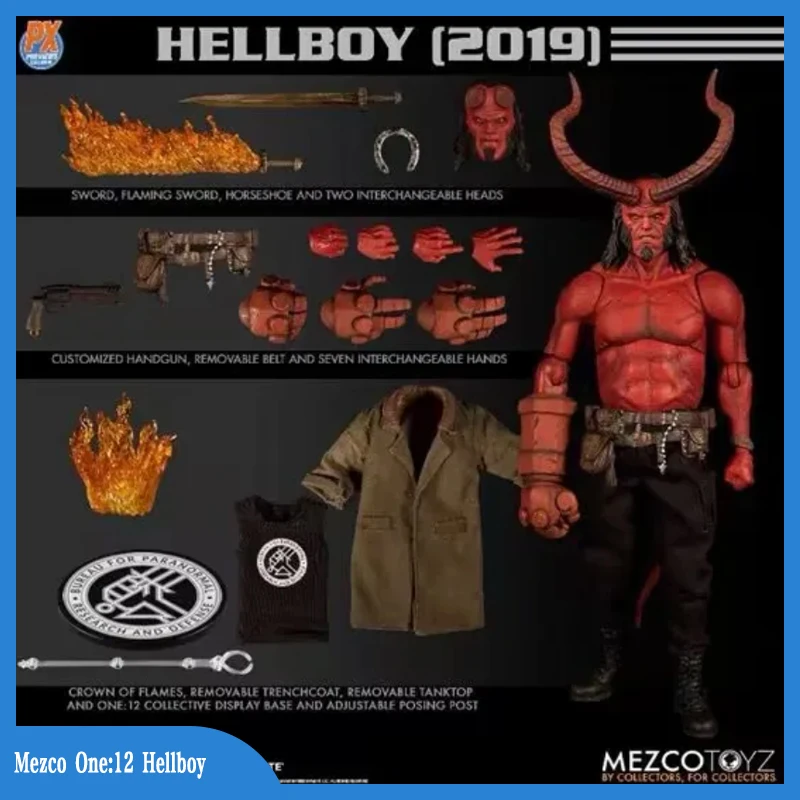Originale Mezco One:12 Hellboy 2019 Anime Figurine Action Figure Collection Figure Collection Model Toys Doll Kid Gifts