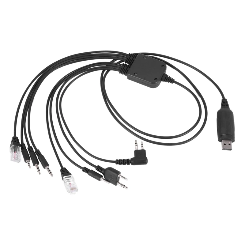 Cavo Di Programmazione Usb Full-8 In 1 Compatibile Per Walkie Talkie Motorola Kenwood Icom Baofeng Tyt Qyt Radio