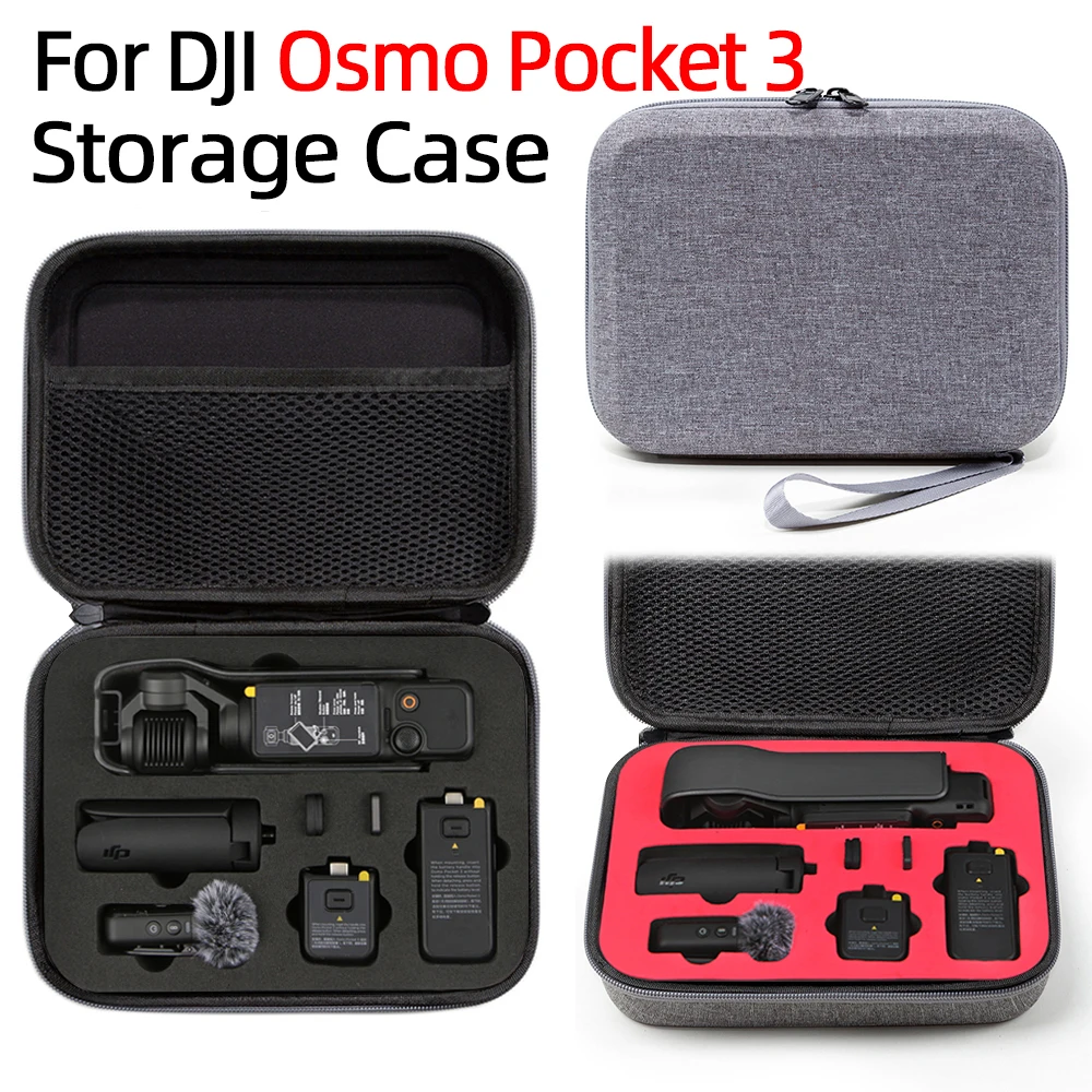 Per Dji Pocket 3 Storage Bag Pan Tilt Camera Custodia Portatile Borsa Grigia/Nera Per Dji Pocket 3 Accessori Storage Csae