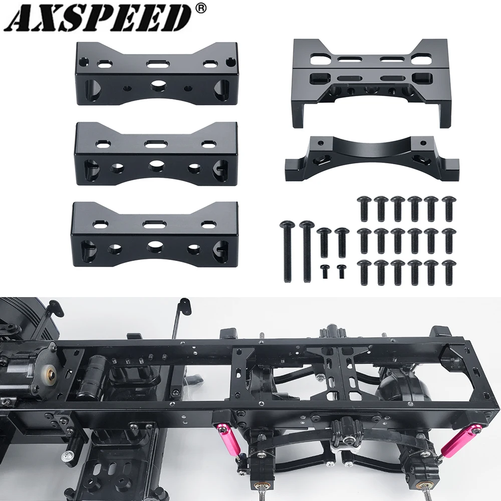 Axspeed Cross Beam Kit Metal Tail Beam Paraurti Assale Chassis Modificato Per 1/14 Tamiya Scania R620 Man Tractor Truck Trailer Parts