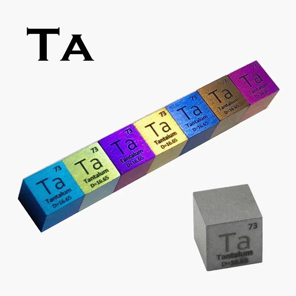 99.95% Arcobaleno Metallo Tantalio Intagliato Elemento Tavola Periodica Pure Ta Cube Per Regali, Hobby, Artigianato Display, Collezione