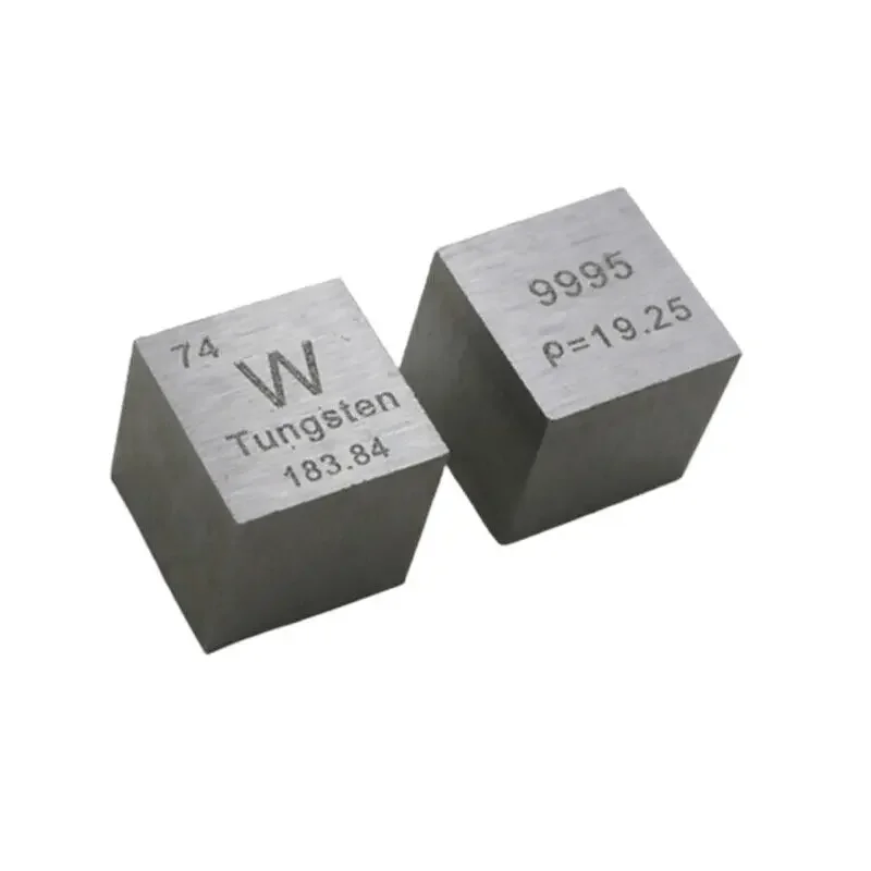 99.95% Metallo Di Tungsteno Ad Alta Purezza W 19.16G Elemento Intagliato Tavola Periodica Cubo Da 10Mm