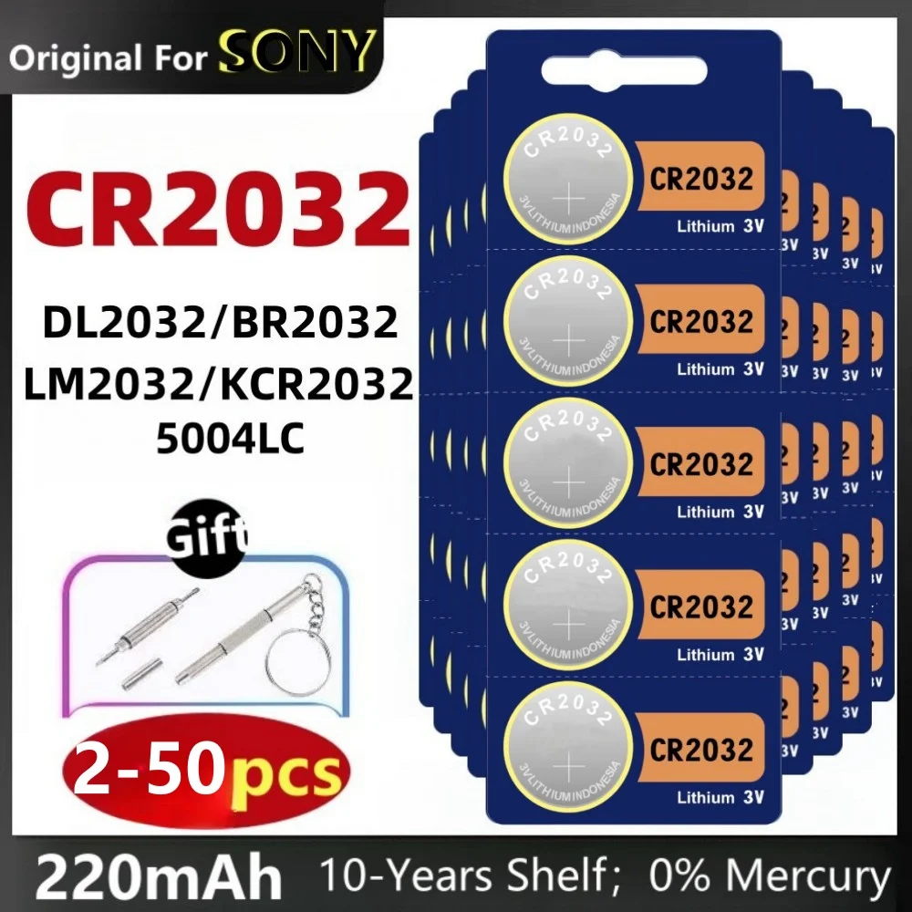 Originale Per Sony 2-50Pcs Cr2032 Cr2032 Batteria A Bottone Cr 2032 Per Giocattoli Per Orologi Telecomando Controllo Calcolatrice Computer