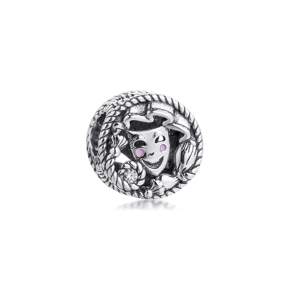 Comedone Drama Masks Charm 925 Originale Sterling Silver Charms Beads Fit Bracciali Gioielli Donna Kralen Rosario