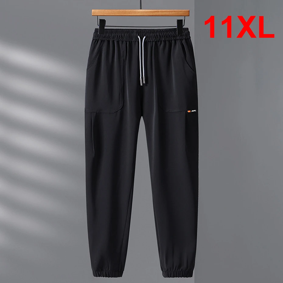 Plus Size 10Xl 11Xl Pantaloni Uomo Tinta Unita Jogger Moda Maschile Pantaloni Casual Pantaloni Elastici In Vita Big Size 10Xl 11Xl