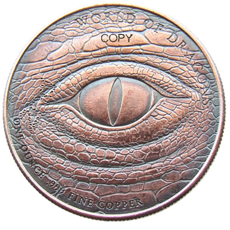 Hb(190)Us Hobo Morgan Dollar Skull Zombie Zcheletro 100% Copper Copy Coins