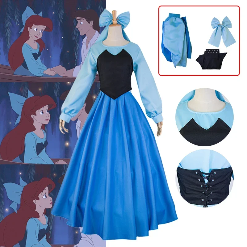 Ariel Costume La Sirenetta Costume Cosplay Disney Ariel Princess Dress Abiti Halloween Carnival Abbigliamento Per Adulti Per Le Donne