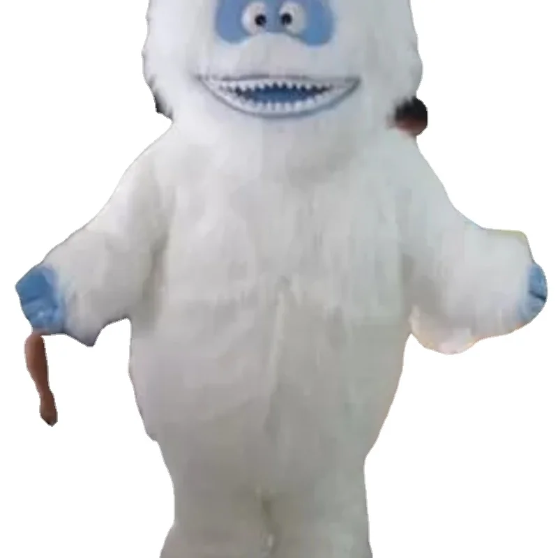 Vendita Calda White Snow Monster Mascot Costume Adulto Abominable Snowman Monster Mascotte Outfit Suit Fancy Dress