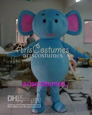 New Adult Halloween Christmas Blue Elephant Mascotte Fancy Cartoon Mascot Costume Peluche Fancy Dress Mascot Costume