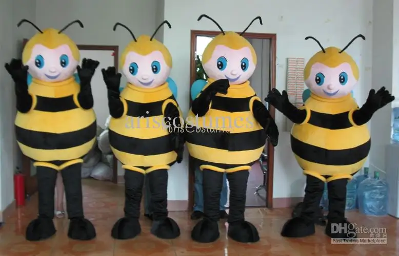 New Adult Halloween Christmas Bee Mascotte Fancy Cartoon Mascot Costume Peluche Fancy Dress Mascot Costume