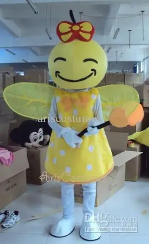 Nuovo Adulto Halloween Natale Bella Ape Mascotte Fancy Cartoon Mascotte Costume Peluche Fancy Dress Costume Della Mascotte