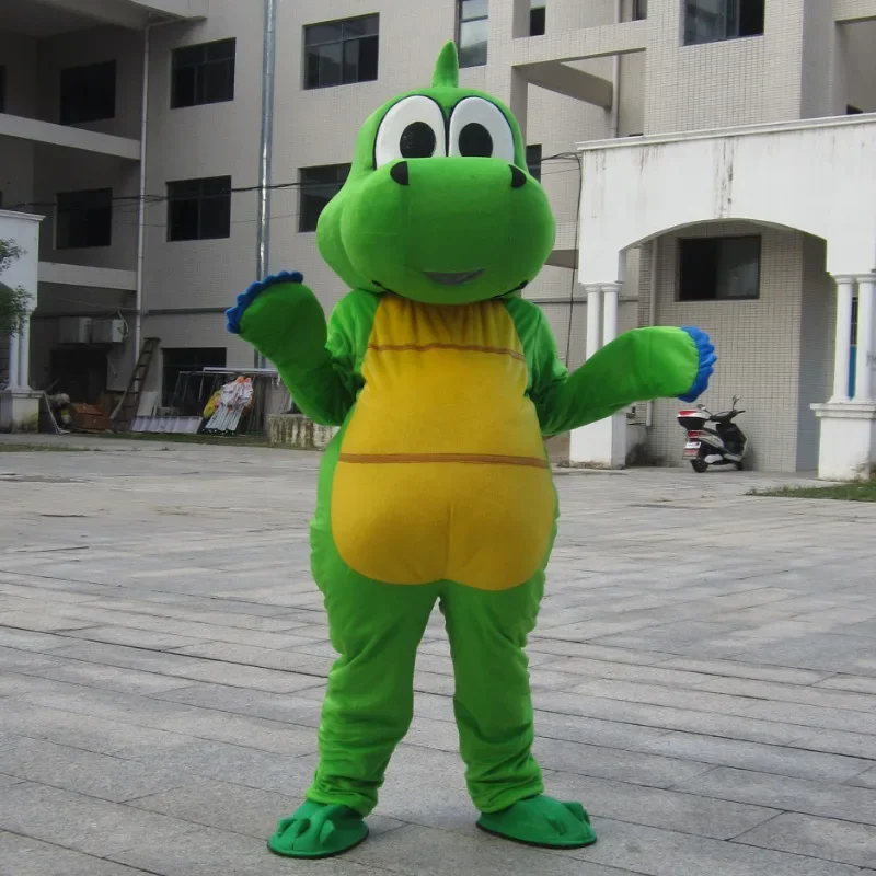 2024 Green Dragon Dinosaur Mascot Costume Fancy Costume Cosplay Mascotte Per Adulti Regalo Per La Festa Di Carnevale Di Halloween