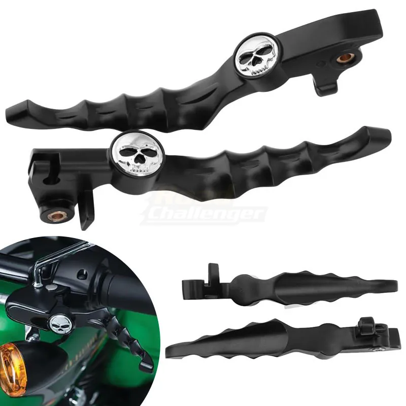 Moto Black Skull Leva Frizione Freno Per Yamaha Vstar Drag Star Xvs 400/650 Xvs 1100 1999-2009 Accessori Moto