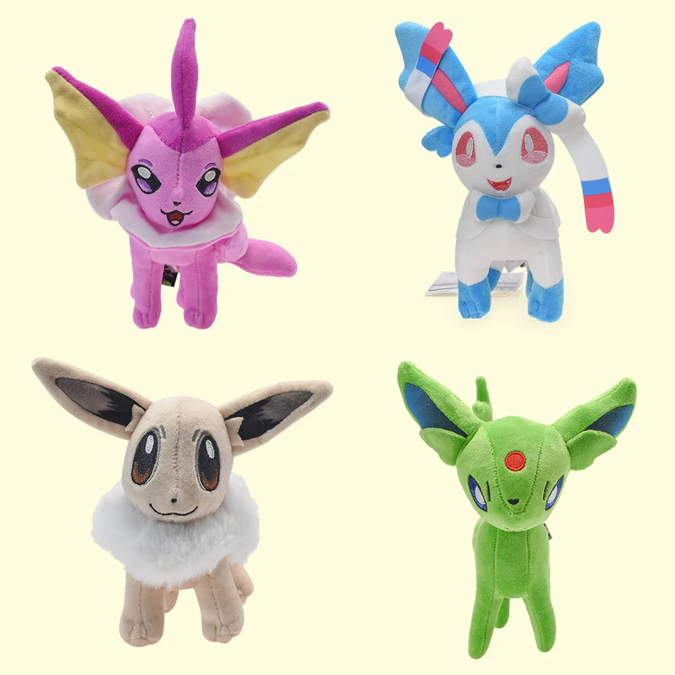 New Pokemon Peluche Shiny Sylvion Espeon Vaporeon Eevee Simpatico Regalo Di Natale Per Bambini Pocket Monster