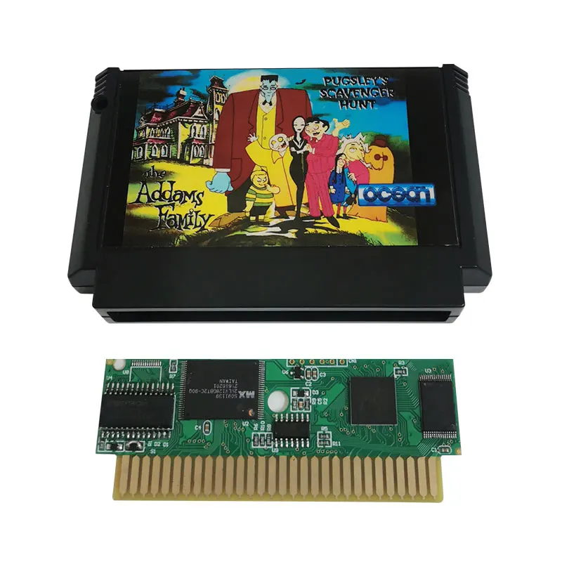 Addighe Family Videogioco Scavenger Hunt Di Pugsley Per Cartuccia Di Gioco Fc A 8 Bit A 60 Pin