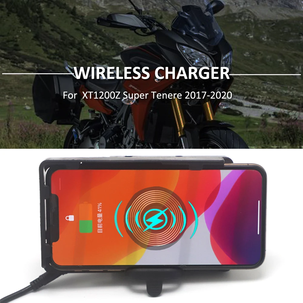 Staffa Di Navigazione Wireless Per Telefono Cellulare Ricarica Wireless Per Telefono Usb Gps Per Yamaha Xt1200Z Super Tenere 2017-2020