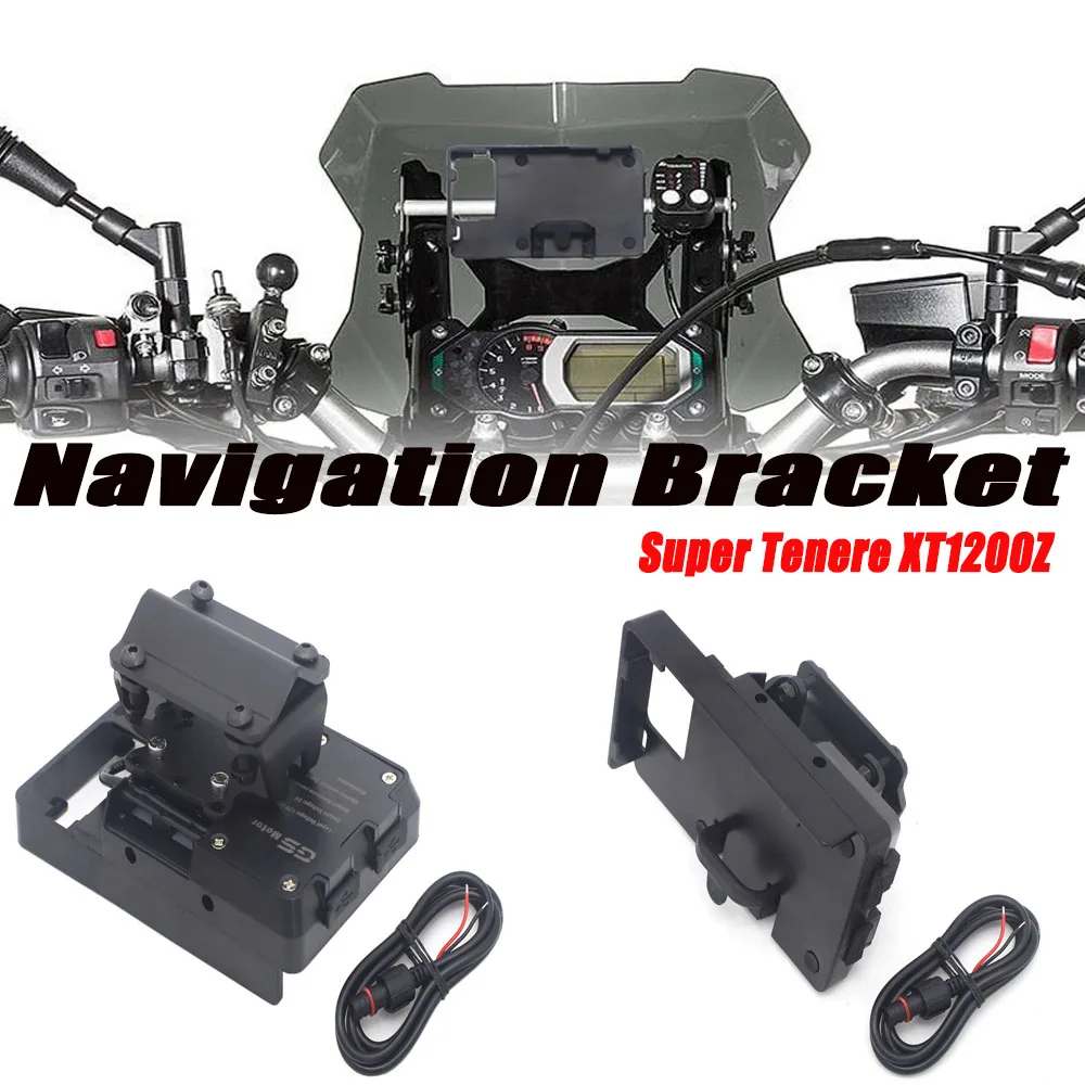 Mobile Phone Navigation Bracket Gps Usb Phone Charging For Yamaha Xt1200Z Xt 1200 Z Super Tenere 2017-2020 Mobile Phone Navigat