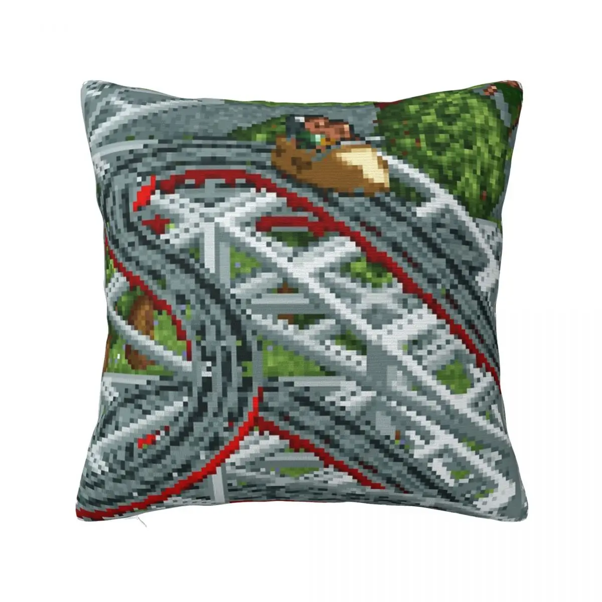 Rollercoaster Tycoon Rct 1-Sottobicchiere Per Topi Selvatici In Legno Una Federa